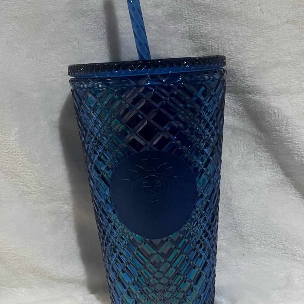 Starbucks Deep Blue Textured Reusable Tumbler with Straw